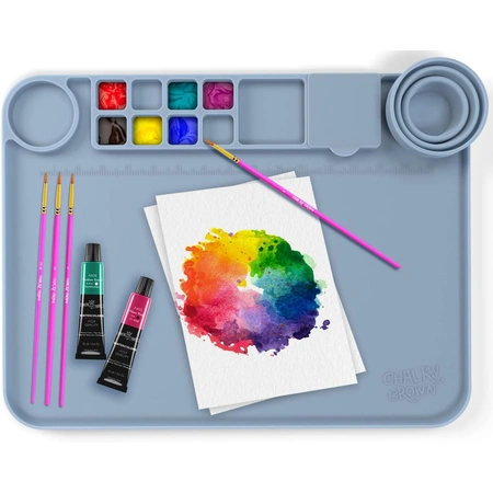 chalky crown silicone art mat with cup for crafts.webp